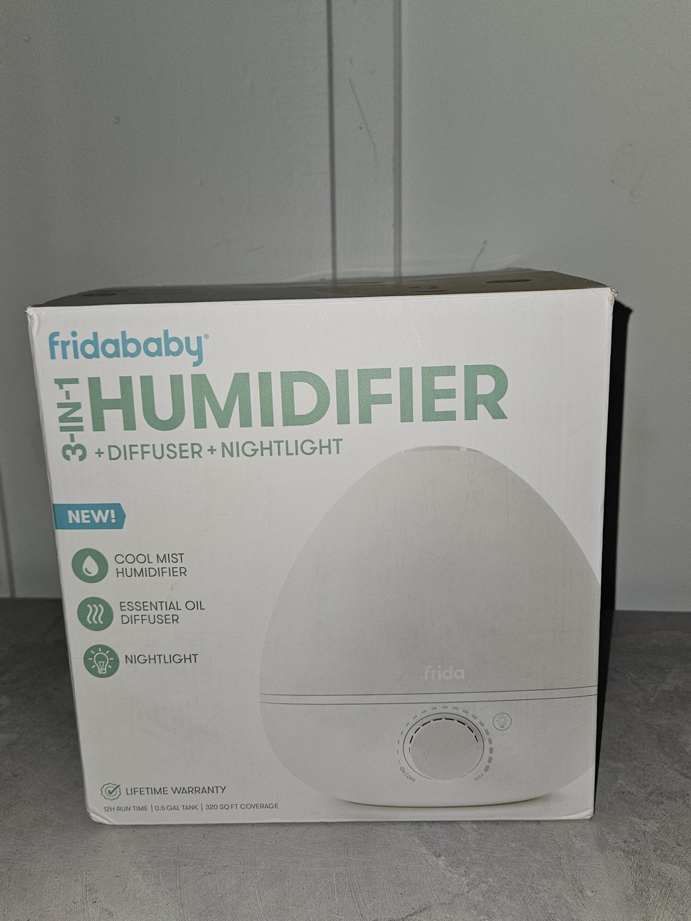 Fridababy White 3-in-1 Kids Humidifier with Nightlight & Diffuser